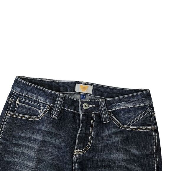 Antik Denim Jeans Womens 26 Blue Bootcut‎ Low Rise Embroidered Boho Festival - Picture 5 of 14